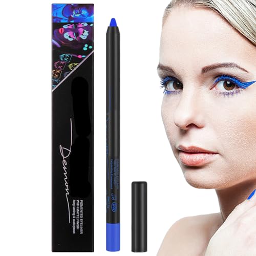 Glow Eye Liner,Glow Neonfarbener Eyeliner-Stift | Grafisches Eyeliner-Make-up, Neon-Gesichtsfarbe, farbiger Eyeliner-Stift, langlebiger, flüssiger Eyeliner für das Augen-Make-up auf der Olcana von OLCANA