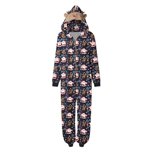 OLCANA Koordiniertes Weihnachtspyjama-Set für Familie – Koordiniertes Pyjama-Set mit langen Ärmeln mit Kapuze mit Mustern | Weihnachtspyjamas für Familien für Jugendliche, Kinder und Erwachsene, Idee von OLCANA