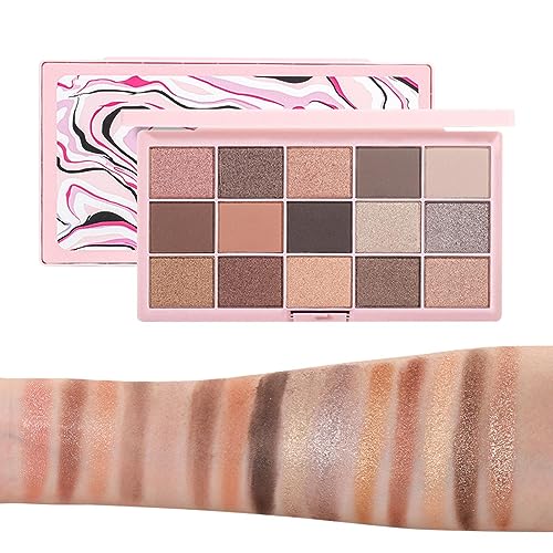 Schimmernder Lidschatten, Funkelnde Lidschattenpalette für einen natürlichen Look, Augen-Make-up-Zubehör, Lidschatten-Palette zum Einkaufen, Treffen, Verabredungen, Zuhause, Arbeiten, Reisen Olcana von OLCANA