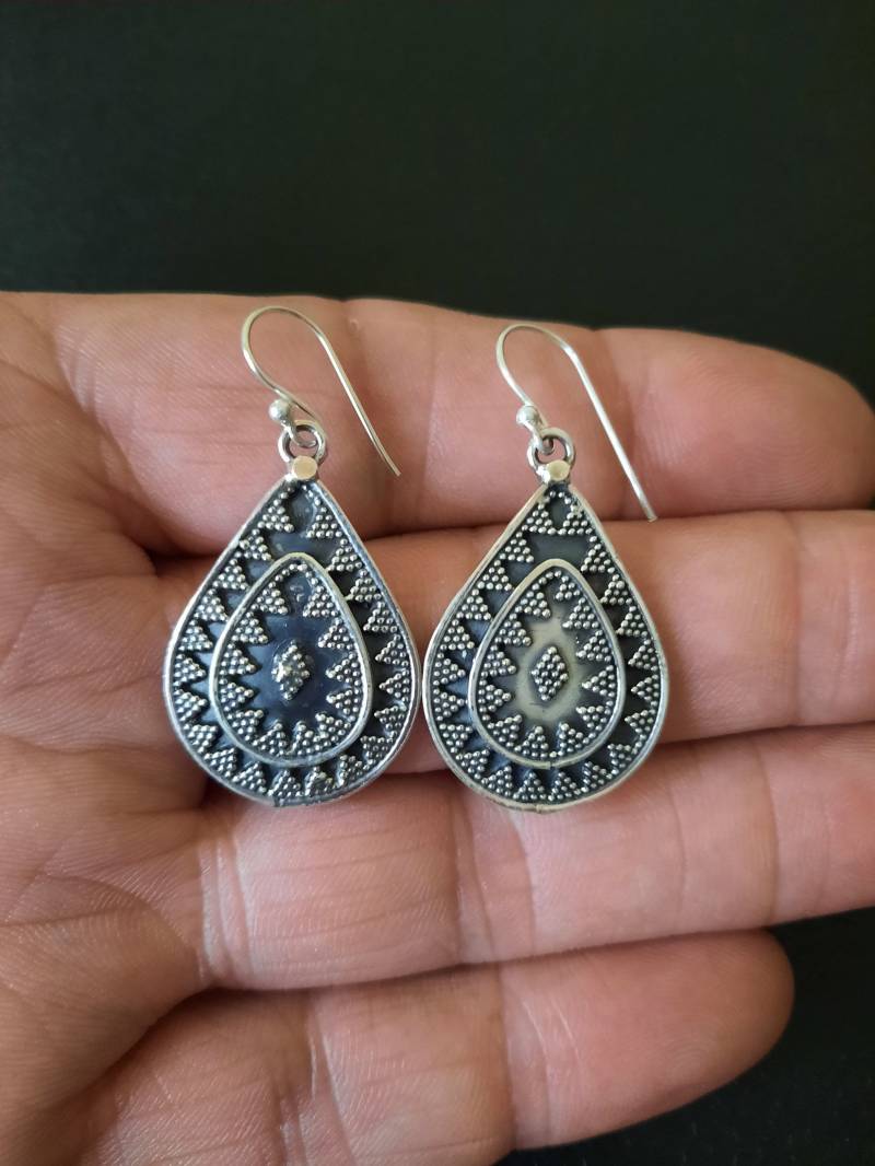 Ohrringe Aus 925Er Silber, Damenschmuck, Hergestellt in Indien Ohrringe Aus 925Er Silber, Damenschmuck, Hergestellt in Indien von OLDARGENTO