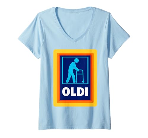 Damen OLDI X Schniedel Fans. Perfektes Oldie Party Rente Rentner T-Shirt mit V-Ausschnitt Damen OLDI X Schniedel Fans. Perfektes Oldie Party Rente Rentner T-Shirt mit V-Ausschnitt von OLDI - Lustiger Mallorca & Malle Spruch