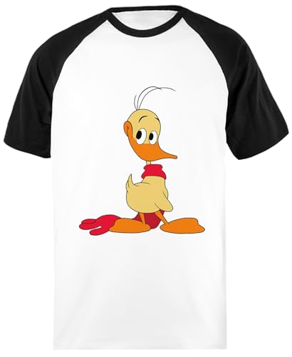 Alfred J Quack Baseball Unisex T-Shirt Weiß Schwarz Kurzarmshirt von Oldrytee