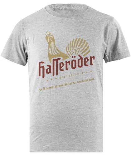 Hasseroder Baumwolle Herren T-Shirt Grau Herren von Oldrytee