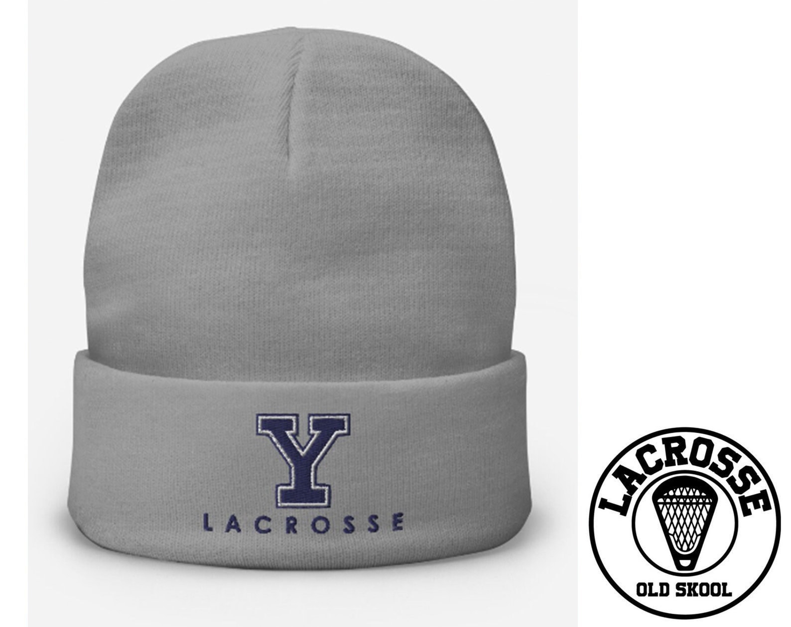 Yale Lacrosse Beanie - Unisex Lax Native Mll Pll Nll League Team Man Woman College Old Skool Retro Classic Vintage Sport Spieler Uni Winter von OLDSKOOLLACROSSE