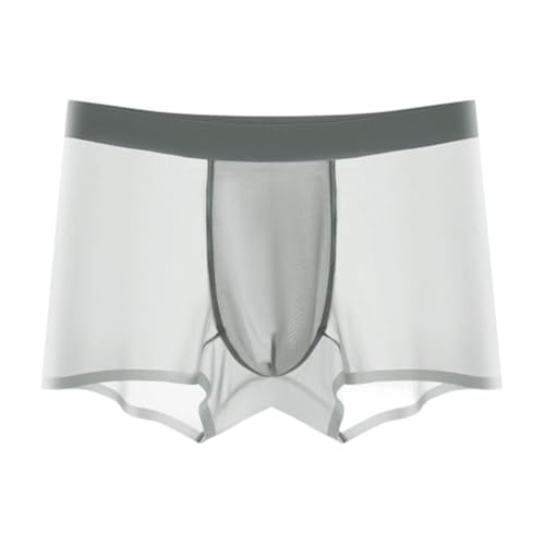 OLEETS Boxershorts Für Herren - 3 Teile/Satz Bequeme Herrenunterwäsche Einfarbig Weiche Eisseide Sexy Nahtlose Dessous Höschen Mode Shorts,Grau,XXL OLEETS Boxershorts Für Herren - 3 Teile/Satz Bequeme Herrenunterwäsche Einfarbig Weiche Eisseide Sexy Nahtlose Dessous Höschen Mode Shorts,Grau,XXL von OLEETS