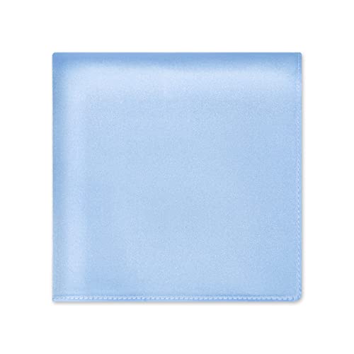 OLESILK Herren Seide Einstecktuch Luxuriös Kavalierstuch Taschentuch für feierliche Anlässe, 28 x 28 cm, Hellblau von OLESILK