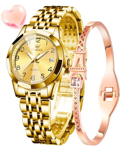 OLEVS Damenuhren Silber Leicht Ablesbare Ziffern Diamant Uhren Damen Japan Analog Quartz Wasserdicht Leuchtend Datum Armbanduhr Geschenk Set OLEVS Damenuhren Silber Leicht Ablesbare Ziffern Diamant Uhren Damen Japan Analog Quartz Wasserdicht Leuchtend Datum Armbanduhr Geschenk Set von OLEVS
