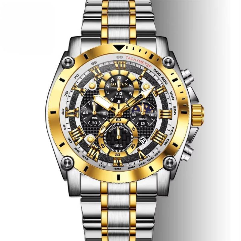 OLEVS Quarzuhr OLEVS Herrenuhr 3689 Modischer Chronograph mit Tag-Nacht Anzeige 3689 von OLEVS