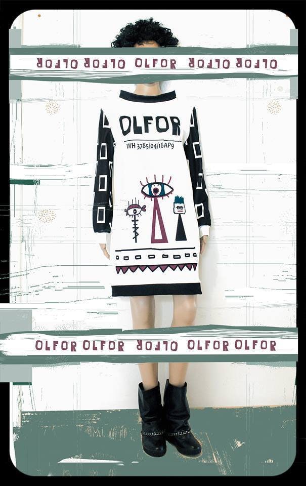 Pullover, Tunika Von Designer. Grafik-Anarchie, Auge, Punk, Halloween, Neigt Sich Das Gewebe Mit Sublimation Angebracht von OLFOR