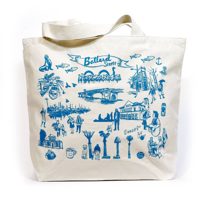 Baumwolltasche Mit Siebdruck-Design Von Ecole Ballard von OLIOTTO