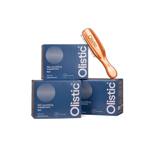 Olistic WOMEN NEXT – 3er-Pack mit je 28 Ampullen + Bürste, bei Haarausfall & dünnerem Haar für Frauen 50+, stärkt Haare & Vitalität, unterstützt bei Haaralterung. Natürlich, vegan, glutenfrei Olistic WOMEN NEXT – 3er-Pack mit je 28 Ampullen + Bürste, bei Haarausfall & dünnerem Haar für Frauen 50+, stärkt Haare & Vitalität, unterstützt bei Haaralterung. Natürlich, vegan, glutenfrei von OLISTIC