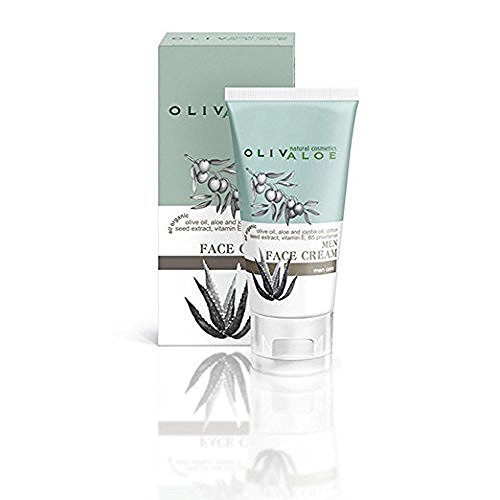 OLIVALOE 00160 - MENS FACE CREAM, Gesichtscreme für Männer 50ml Naturkosmetik von OLIVALOE