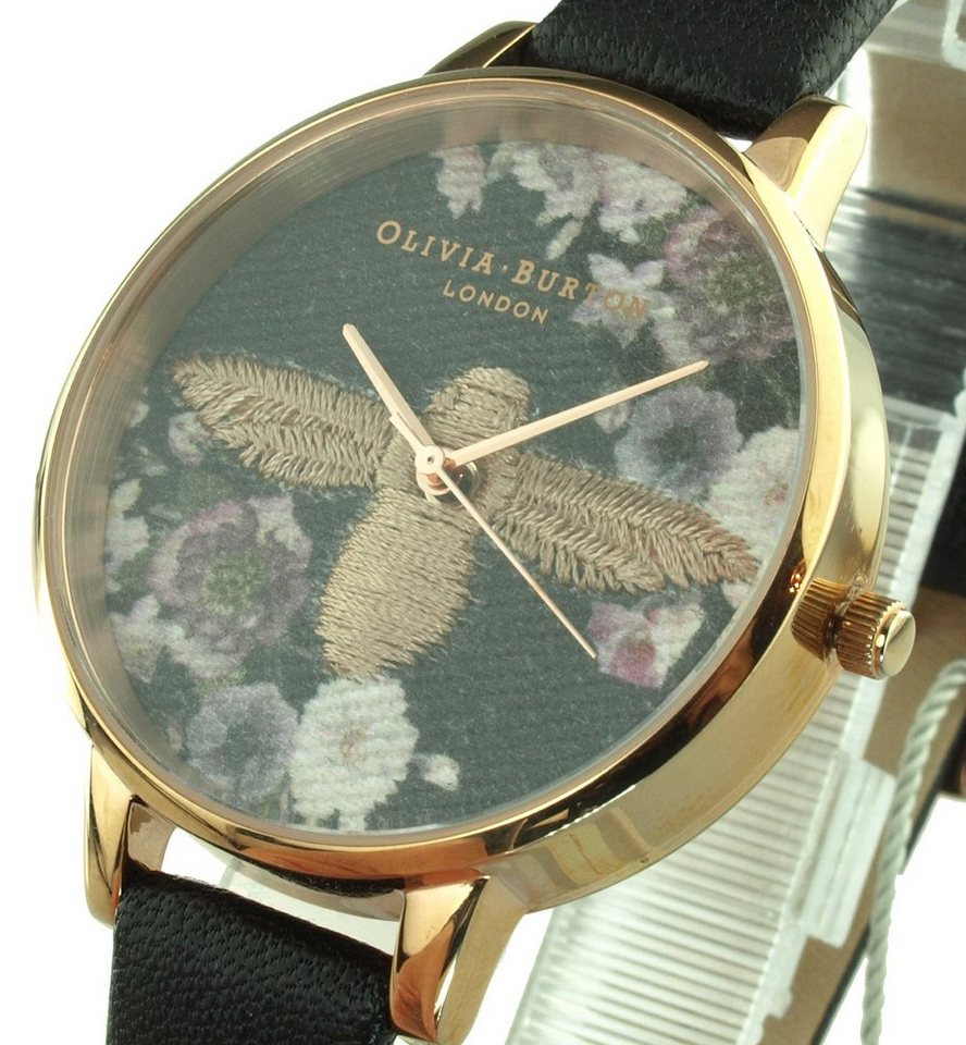 OLIVIA BURTON Quarzuhr Damen Uhr 3D Bee Embroidered OB16EM02 NEU von OLIVIA BURTON