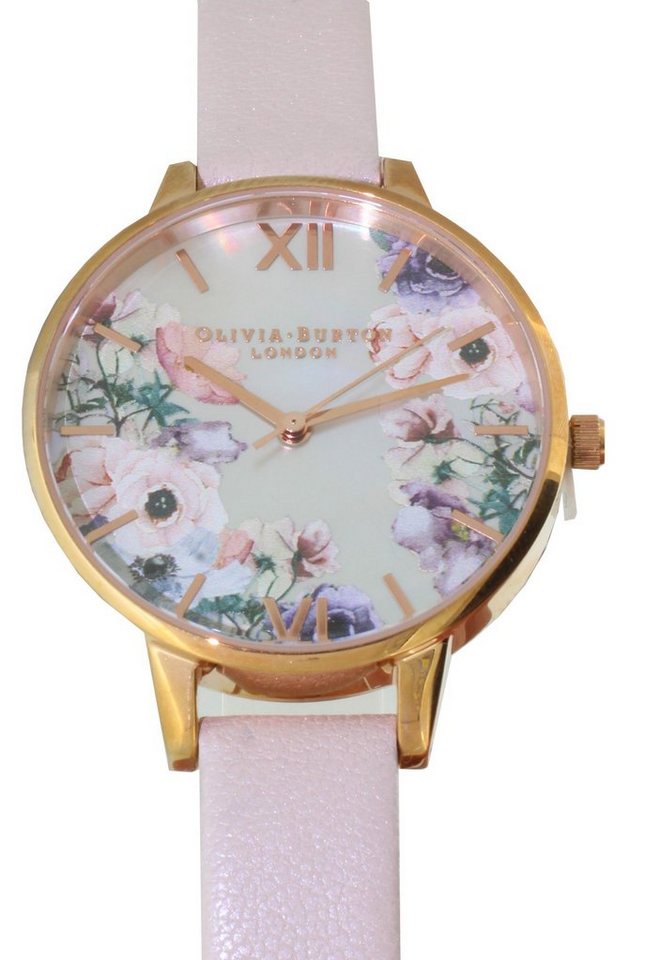 OLIVIA BURTON Quarzuhr OB16PP53 Watercolour Florals Demi Dial Watch With Nude Mother-Of-Pearl von OLIVIA BURTON