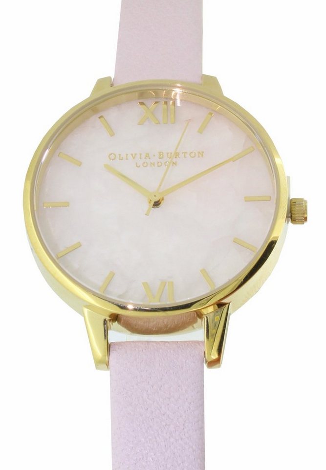 OLIVIA BURTON Quarzuhr OB16SP20 Semi Precious Demi Rose Blossom & Gold Leather von OLIVIA BURTON