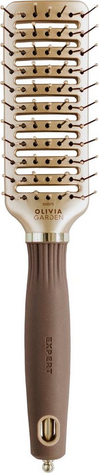 OLIVIA GARDEN Haarbürste EXPERT STYLE VENT Nylon Bristles Gold&Brown von OLIVIA GARDEN
