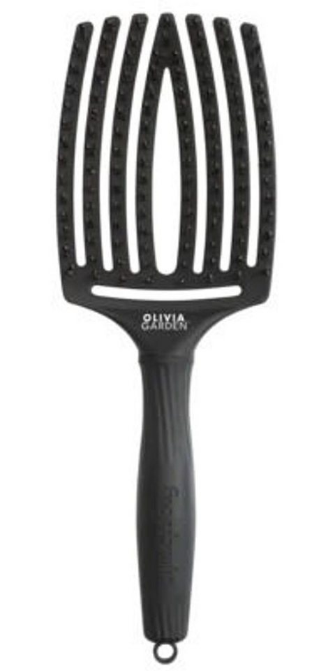 OLIVIA GARDEN Haarbürste Olivia Garden Fingerbrush Care Iconic Sanglier & Nylon Schwarz Large von OLIVIA GARDEN