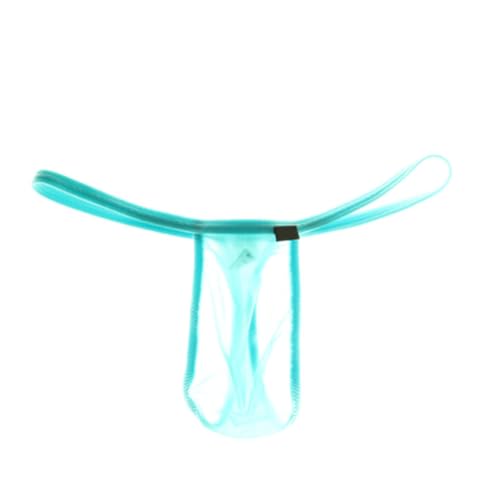 OLIns Men's G-String T-back Thongs Low Rise Stretch Transparent Briefs Jockstrap Party Underwear (Blue,L) von OLIns
