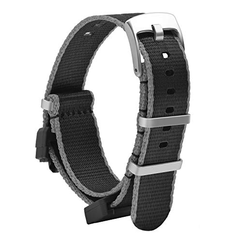 OLLREAR Unisex Nylon Uhrenarmbänder Ersatz Kompatibel mit G-8900 GA-100HP GD-100H series DW-5600 GW-M5610 DW6900 22mm Schwarz Grau von OLLREAR