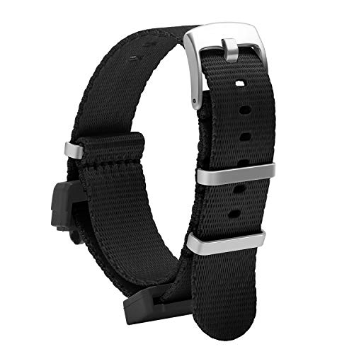 OLLREAR Unisex Nylon Uhrenarmbänder Ersatz Kompatibel mit G-8900 GA-100HP GD-100H series DW-5600 GW-M5610 DW6900 22mm Schwarz von OLLREAR