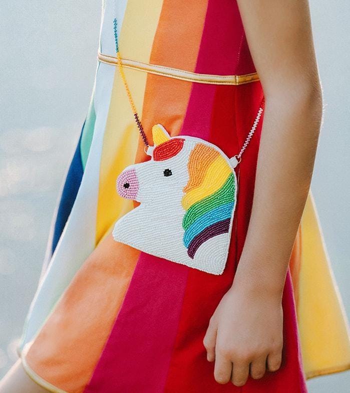 Perlen Einhorn Geldbörse Für Mädchen | Regenbogen Umhängetasche Wunderliche Handtasche Zauberhaftes Geschenk Ankleiden, Geburtstag I Schmuckbeutel von OLODesigns