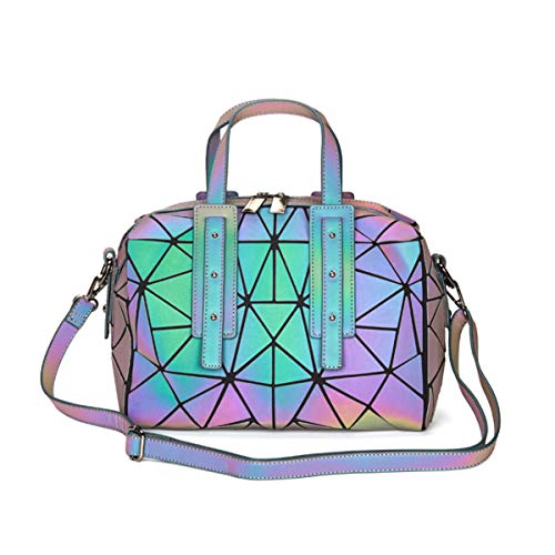 Geometrische leuchtende Geldbörsen und Handtaschen für Damen, Farbwechsel, holografisch, reflektierend, Crossbody-Taschen, Rucksack, Bt Bag, Reisen von OLOEY