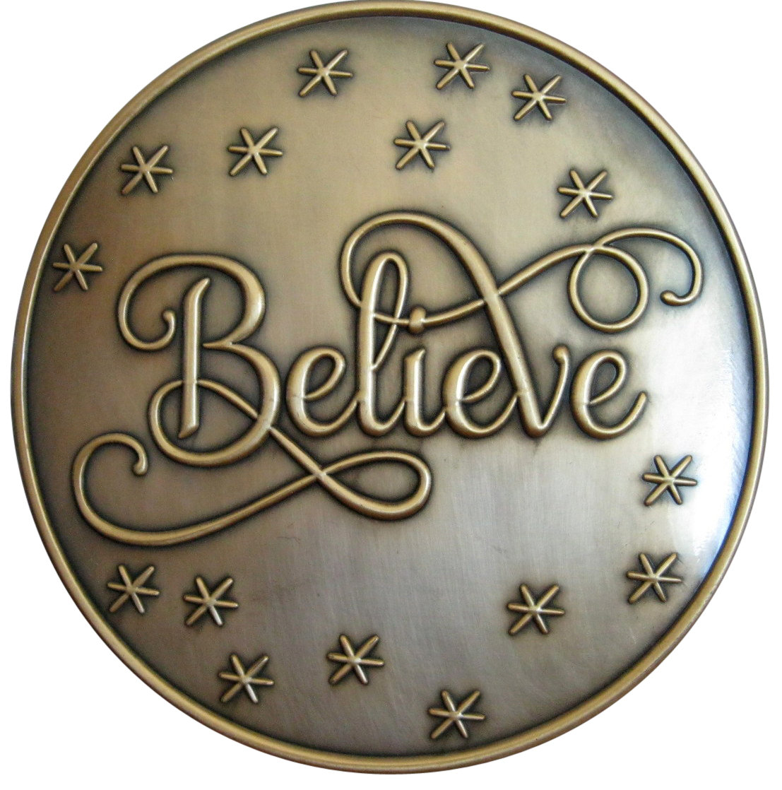 Gürtelschnalle in Antik Gold 13 cm von OLSANTAS