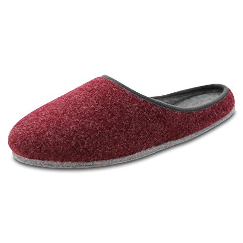 OLShop AG Damen Rot Filz Pantoffeln mit Filzsohle Gr. 42 von OLShop AG