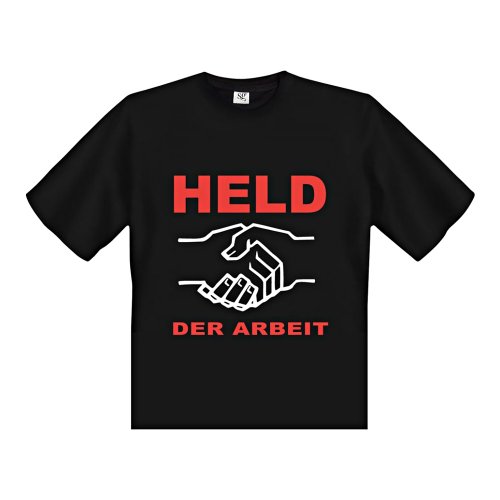 OLShop AG Herren T-Shirt Held der Arbeit Schwarz Gr. M von OLShop AG