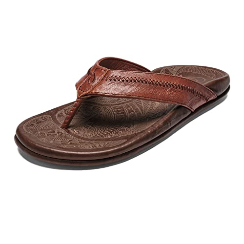 OLUKAI Hiapo Sandals - Men's Rum/Dark Wood 9 von OLUKAI