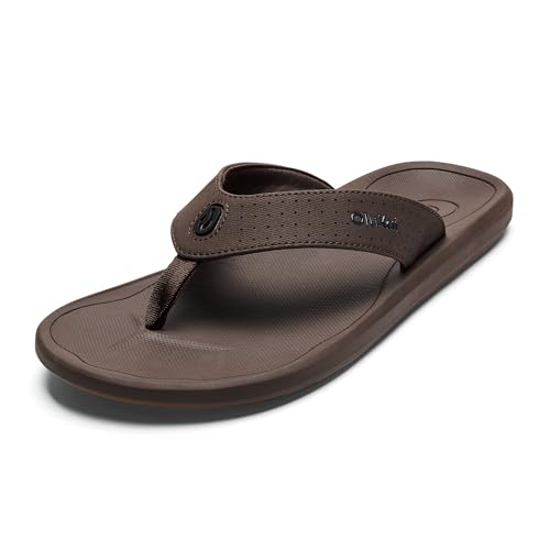 OLUKAI Ki'i Strandsandalen für Herren, schnelltrocknend, wasserabweisend, leicht, formgepresstes Fußbett, ultraweiche bequeme Passform, Dark Java/Dark Java, 44.5 EU OLUKAI Ki'i Strandsandalen für Herren, schnelltrocknend, wasserabweisend, leicht, formgepresstes Fußbett, ultraweiche bequeme Passform, Dark Java/Dark Java, 44.5 EU von OLUKAI