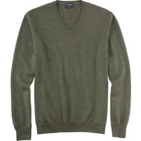 OLYMP Casual Strick Herren, Oliv, , L von OLYMP Casual Strick