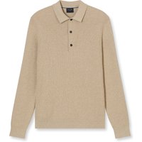 OLYMP Casual Strick Polo langarm Herren, Beige, , 4XL von OLYMP Casual Strick