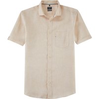 OLYMP Casual, Freizeithemd, regular fit, Beige, Kurzarm, Kent, L von OLYMP Casual