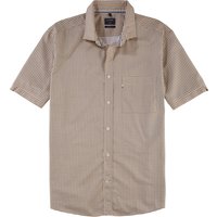 OLYMP Casual, Freizeithemd, regular fit, Beige, Kurzarm, Kent, L von OLYMP Casual