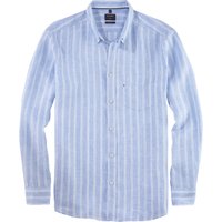 OLYMP Casual, Freizeithemd, regular fit, Blau, Streifen, Button-down, L von OLYMP Casual