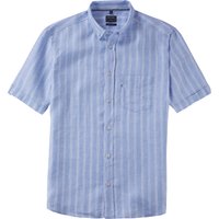 OLYMP Casual, Freizeithemd, regular fit, Blau, Streifen, Kurzarm, Button-down, M von OLYMP Casual