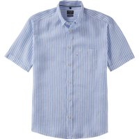 OLYMP Casual, Freizeithemd, regular fit, Blau, Streifen, Kurzarm, Button-down, S von OLYMP Casual