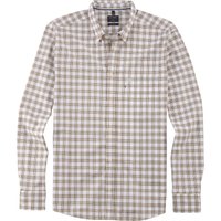 OLYMP Casual, Freizeithemd, regular fit, Khaki, Karo, Button-down, L von OLYMP Casual