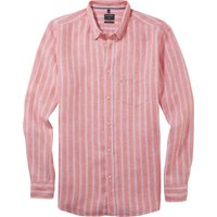 OLYMP Casual, Freizeithemd, regular fit, Rosa, Streifen, Button-down, S von OLYMP Casual