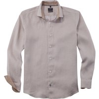 OLYMP Casual, Leinenhemd, regular fit, Beige, Kent, S von OLYMP Casual