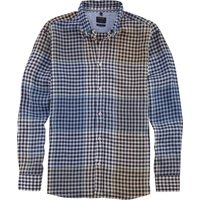 OLYMP Casual, Leinenhemd, regular fit, Blau, Karo, Button-down, M von OLYMP Casual