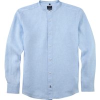OLYMP Casual, Leinenhemd, regular fit, Blau, Stehkragen, XXL von OLYMP Casual