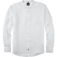 OLYMP Casual, Leinenhemd, regular fit, Weiß, Stehkragen, M von OLYMP Casual