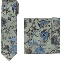 OLYMP Krawatte/Einstecktuch Set, Kitt von OLYMP Krawatte/Einstecktuch Set