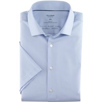 OLYMP Level Five 24/Seven, atmungsaktives Stretch Hemd, body fit, Blau, Kurzarm, Kent, 45 von OLYMP Level Five 24/Seven