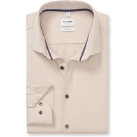OLYMP Level Five 24/Seven, atmungsaktives Stretch Hemd, body fit, Braun, Extra langer Arm, Kent, 41 von OLYMP Level Five 24/Seven