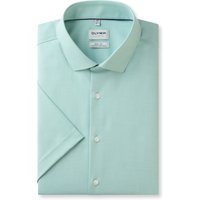 OLYMP Level Five 24/Seven, atmungsaktives Stretch Hemd, body fit, Grün, Kurzarm, Kent, 44 von OLYMP Level Five 24/Seven