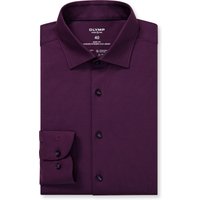OLYMP Level Five 24/Seven, atmungsaktives Stretch Hemd aus Jersey, body fit, Aubergine, Kent, 41 von OLYMP Level Five 24/Seven