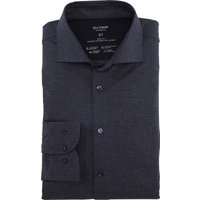 OLYMP Level Five 24/Seven, atmungsaktives Stretch Hemd aus Jersey, body fit, Blau, Extra langer Arm, Kent, 38 von OLYMP Level Five 24/Seven